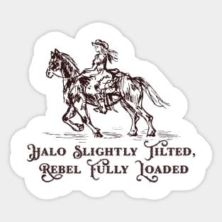 Halo Slightly Tilted, Rebel Fully Loaded - women's Sticker
